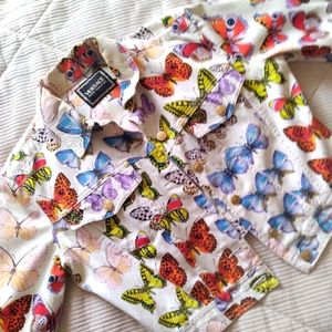 Vintage Versace Butterfly Jean Jacket